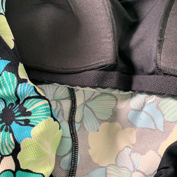 Lands End 16 Floral Tankini  Swimsuit Top - Picture 6 of 6